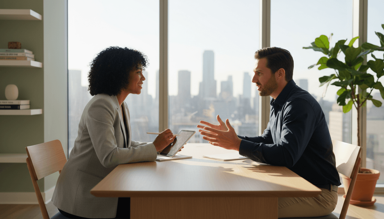WYDERE coach guiding a real estate agent through the growth system