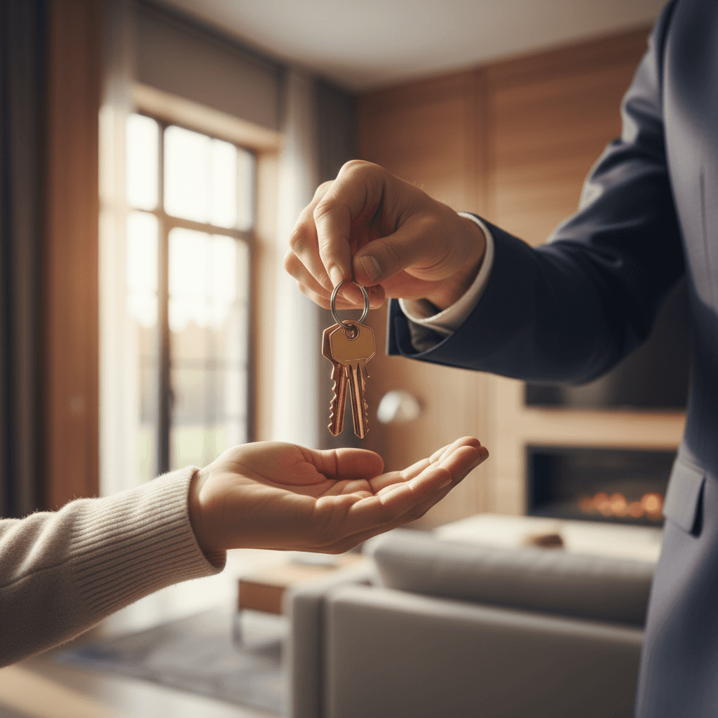 Agent closing a deal after a qualified booking